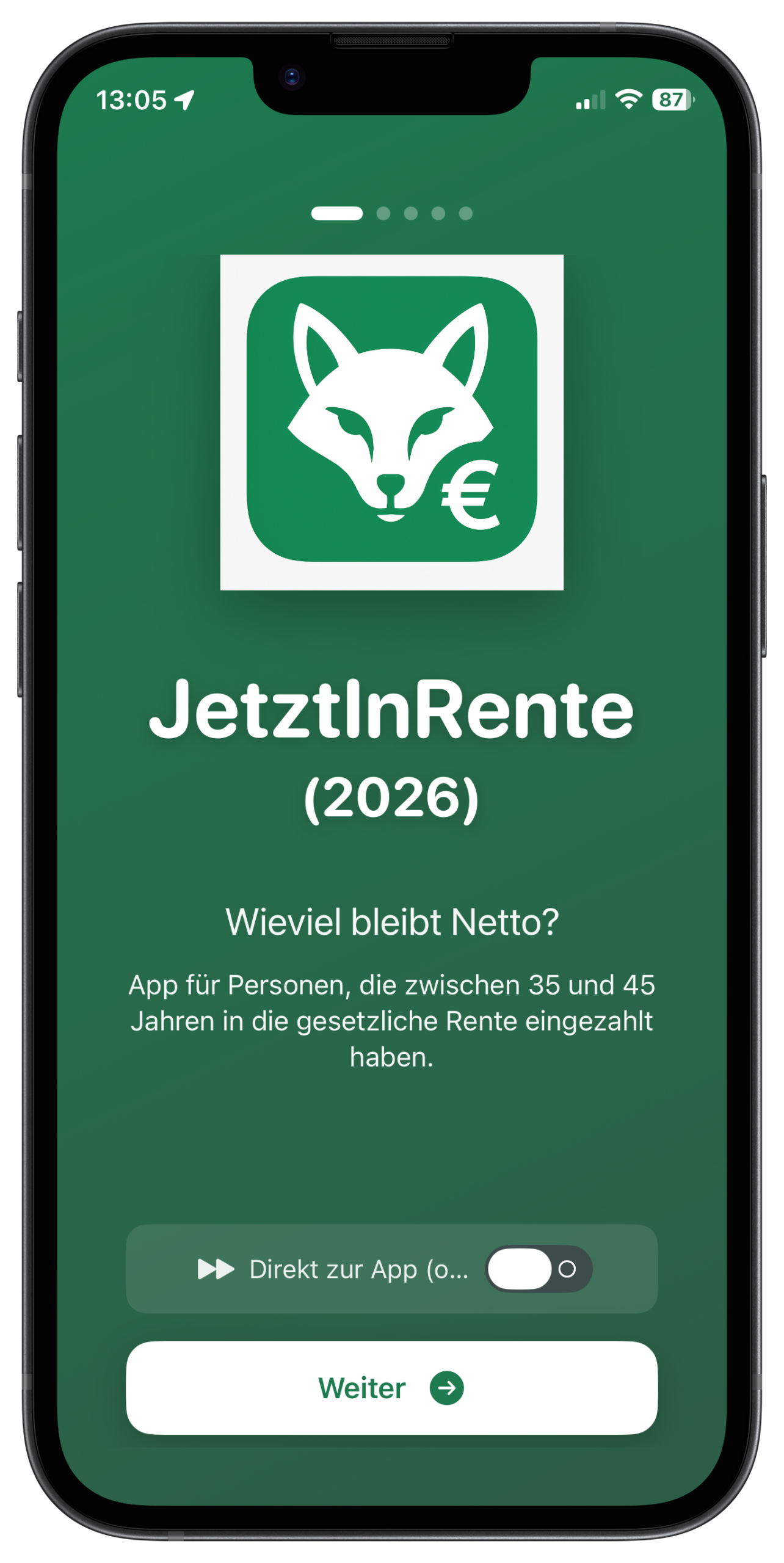 JetztInRente App