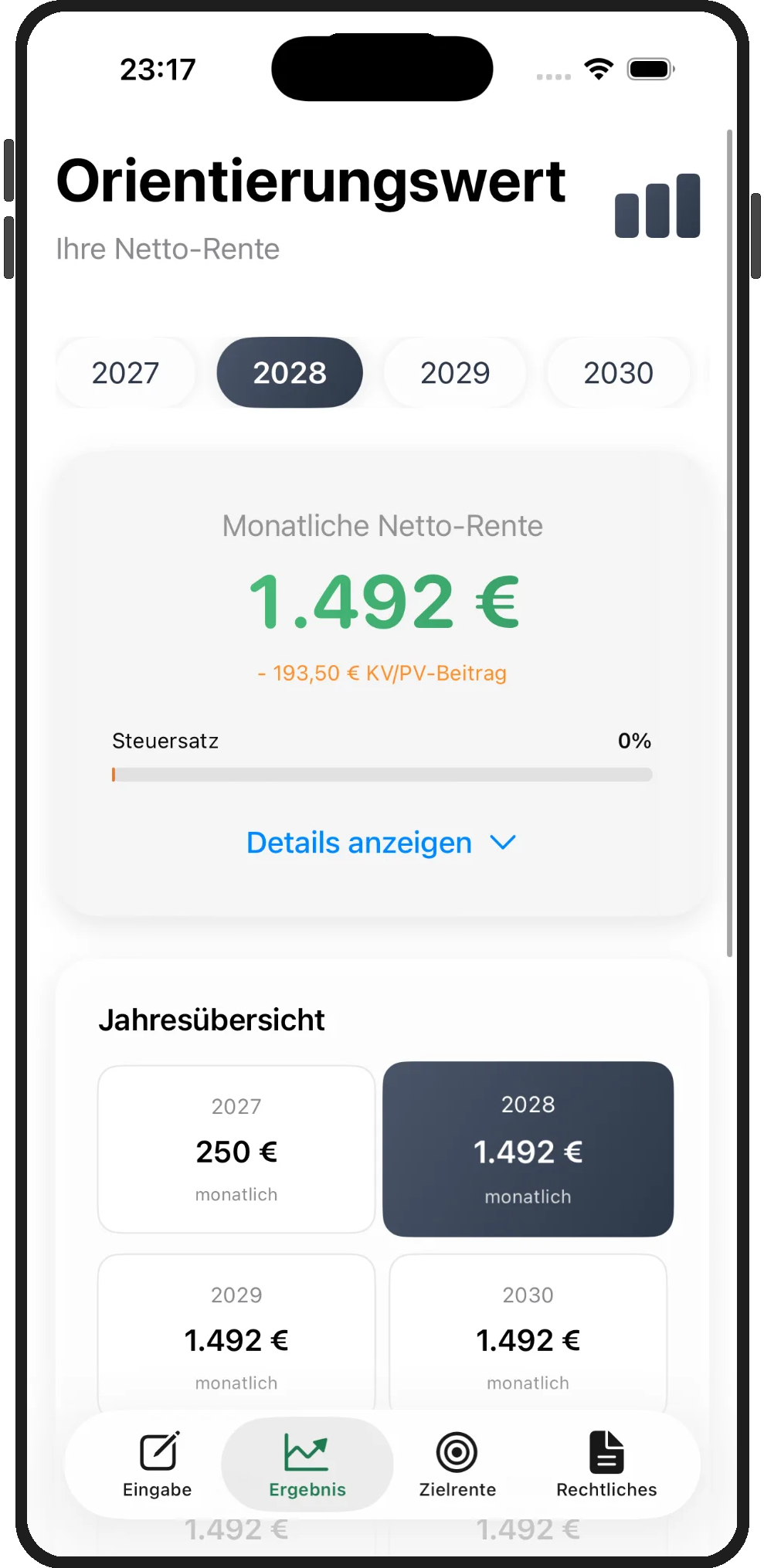 RentenApp Rentenrechner